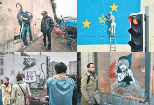 Przestrzenią wystawienniczą Banksy’ego są ulice i mury